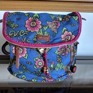 Sak roots blue and floral backpack